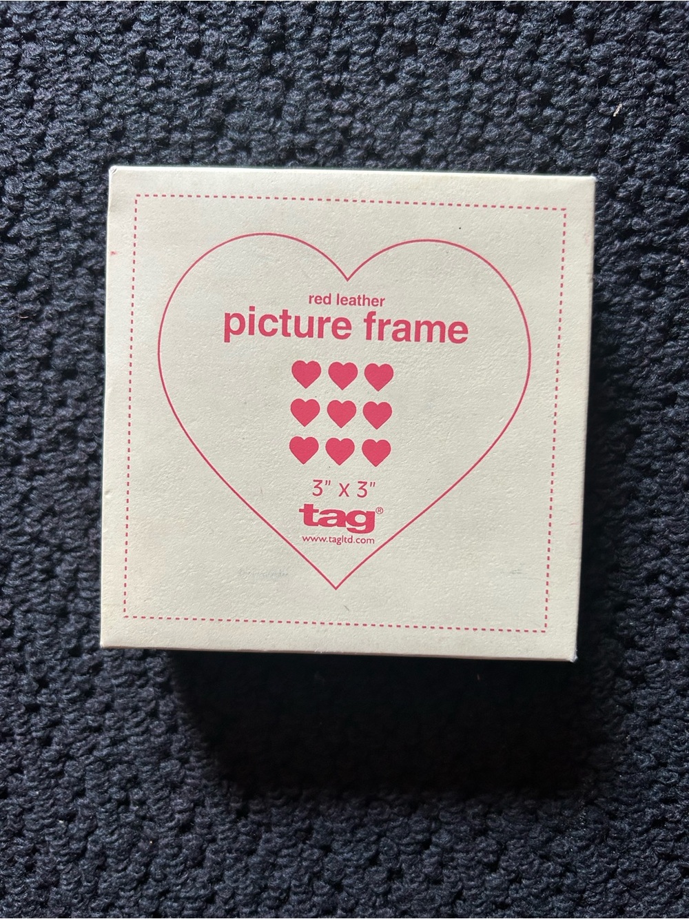 Tag Red Heart ❤️ Leather Picture Frame
